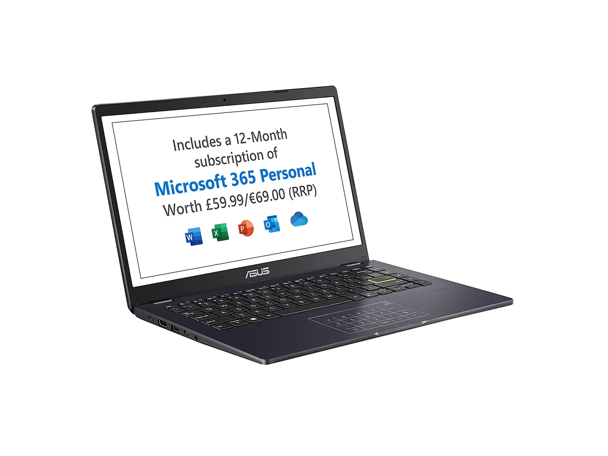 لپ‌تاپ ASUS Vivobook Go 14 E410KA · نمای باز و صفحه‌نمایش