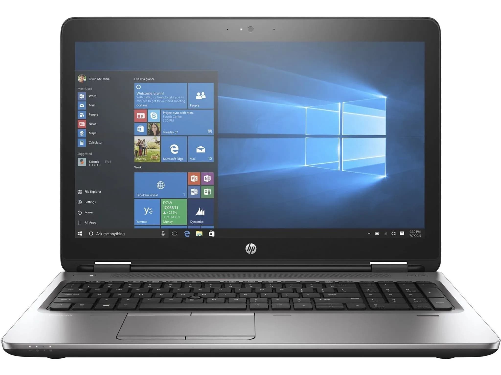 لپ‌تاپ HP ProBook 650 G3 — نمای روبرو