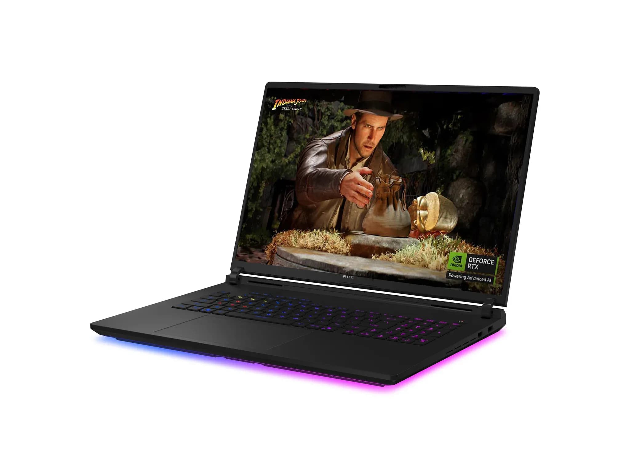 لپ‌تاپ گیمینگ ASUS ROG Strix SCAR 18 G835LX · نمای باز و صفحه‌نمایش