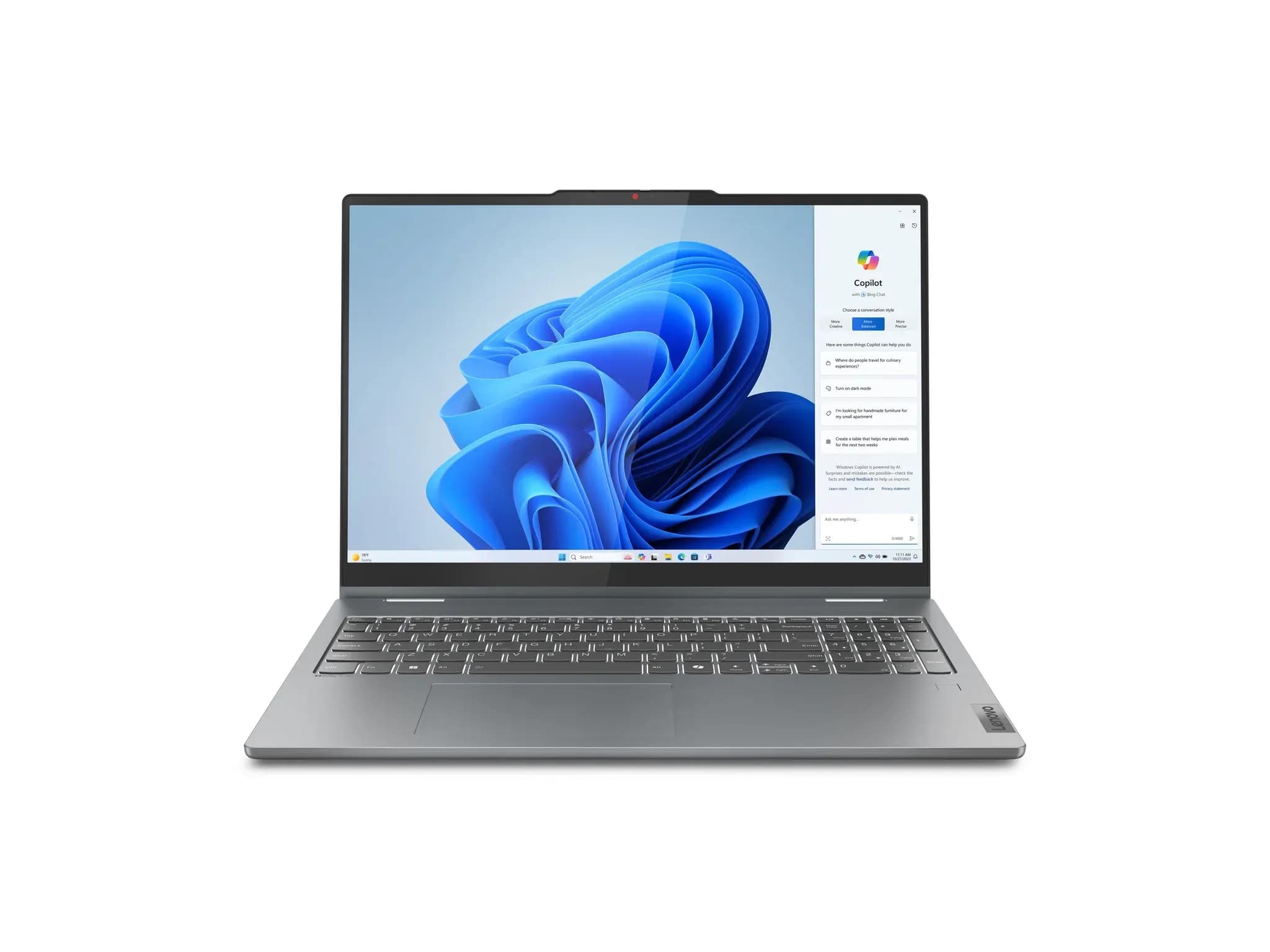 لپ‌تاپ Lenovo IdeaPad 5 2-in-1 16IRU9 · نمای روبرو