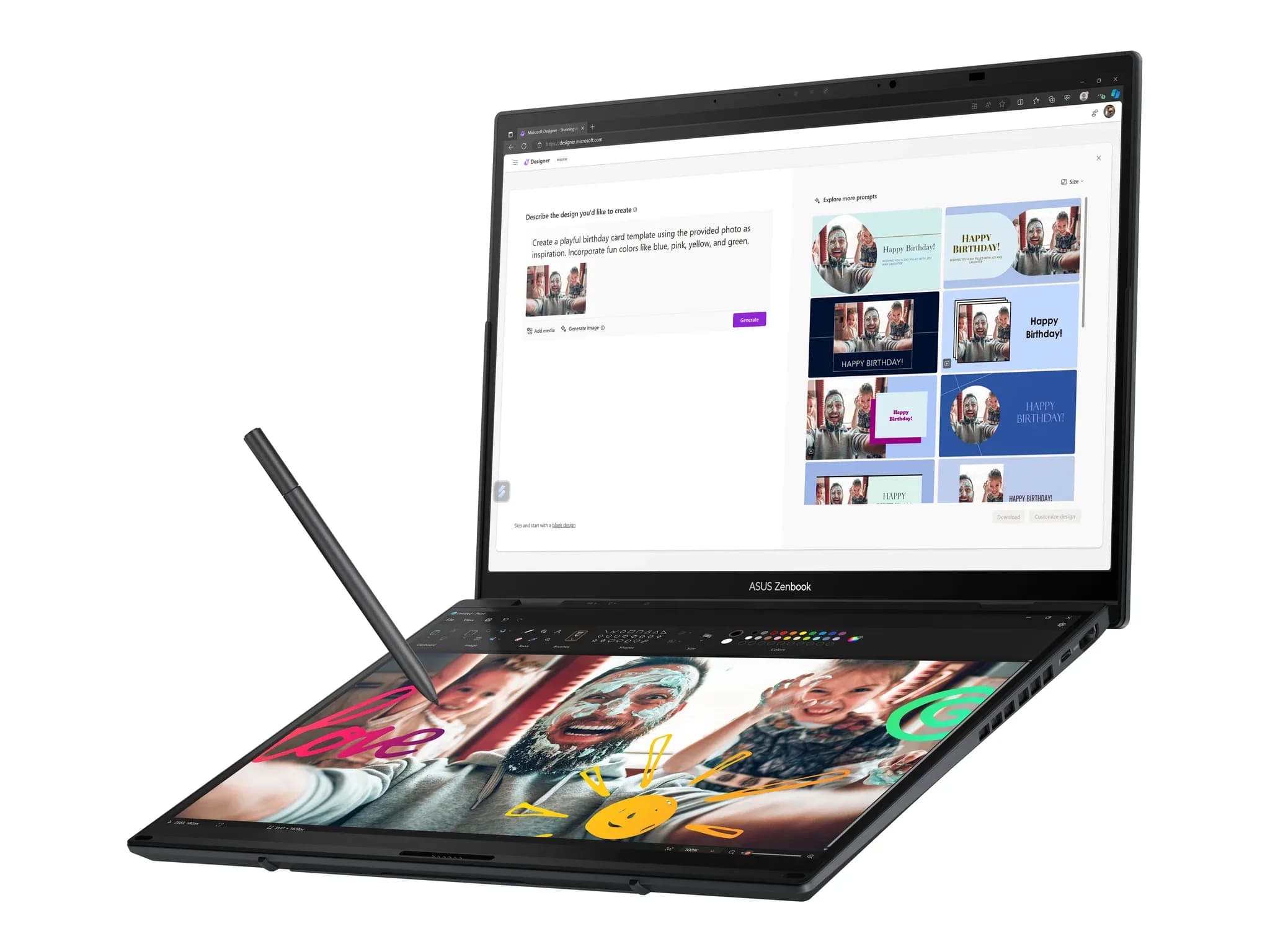 لپتاپ ASUS Zenbook Duo UX8406CA · صفحهکلید و تاچپد